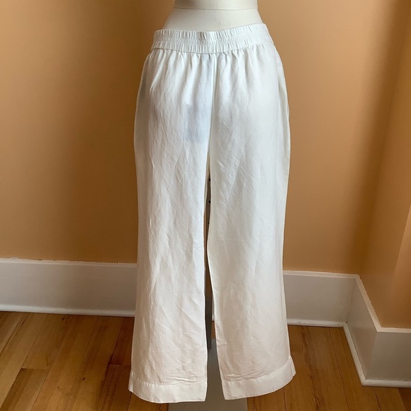 GANT Linen Blend Wide Leg Pants Size 10 - Picture 3 of 11